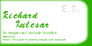 richard kulcsar business card
